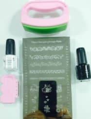 konad fancy stamping set 1 ערכת קונאד פנסי 1 הכוללת: חותמת גדולה ומיוחדת+שפכטל+ פלטת דיסקים + 2 לקים