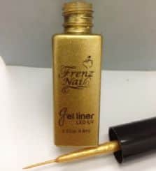 ג'ל לק nfu.oh/frenz nail צבע זהב הולוגרמה עם מכחול ליינר לפרנץ' ולציור