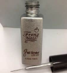 ג'ל לק nfu.oh/frenz nail צבע כסף הולוגרמה עם מכחול ליינר לפרנץ' ולציור