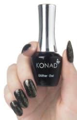 79 konad gel Polish Glitter Gold Black